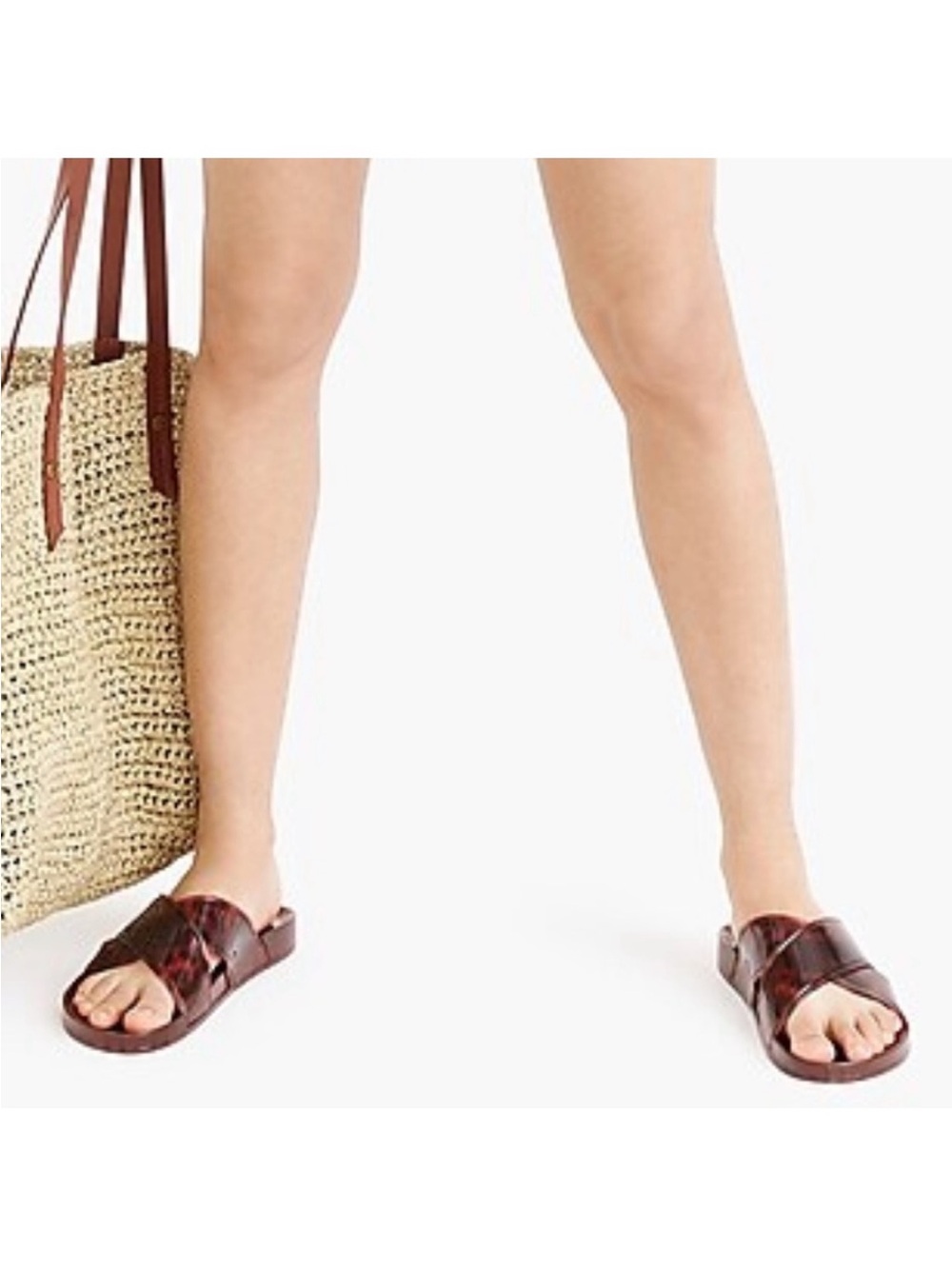 J. Crew Criss-Cross Pool Slides